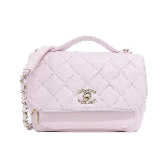 CHANEL Caviar Quilted Medium Business Affinity Flap Light Sakura Rose Pink