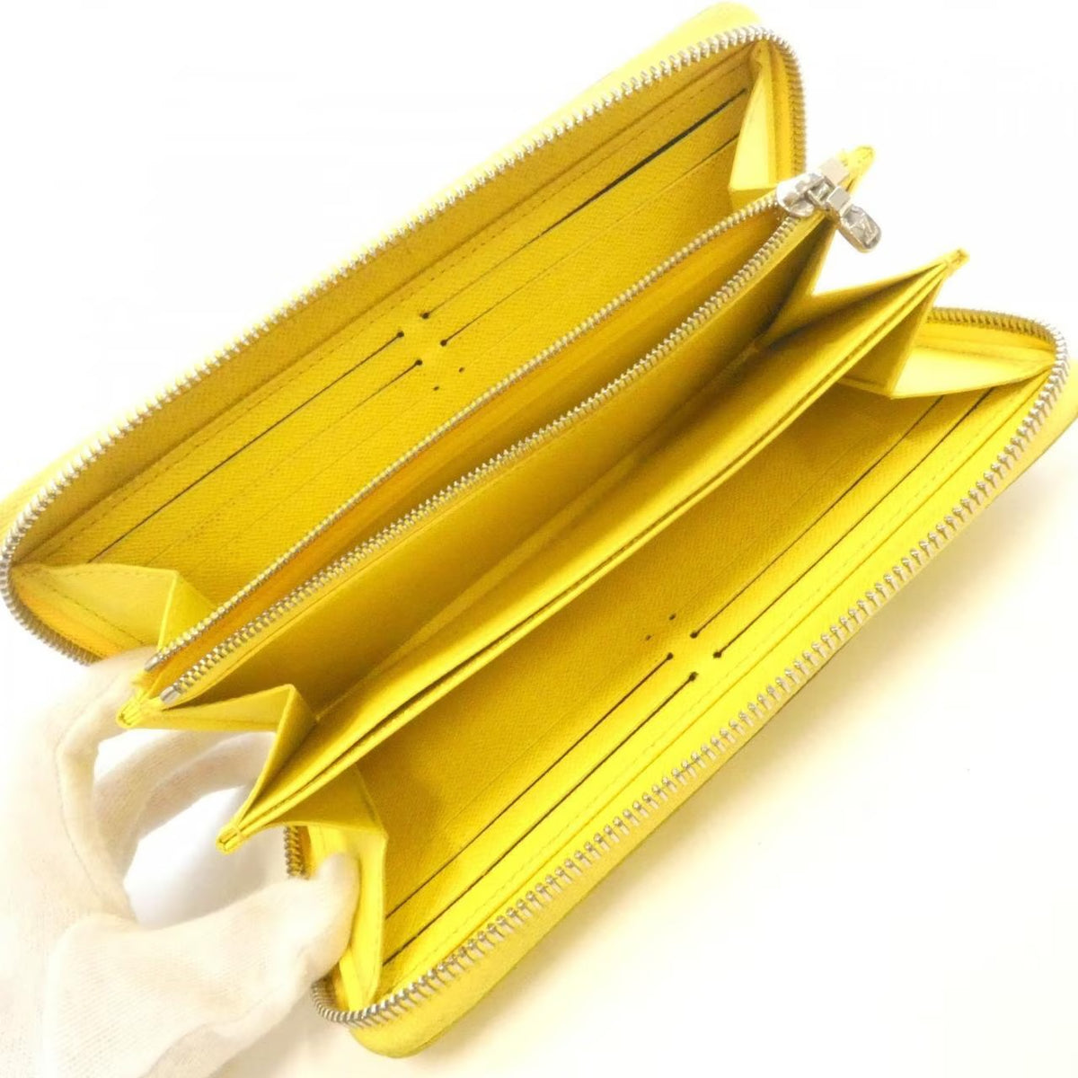 Louis Vuitton Yayoi Kasuma Zippy Wallet Epi Yellow Black Infinity Dots
