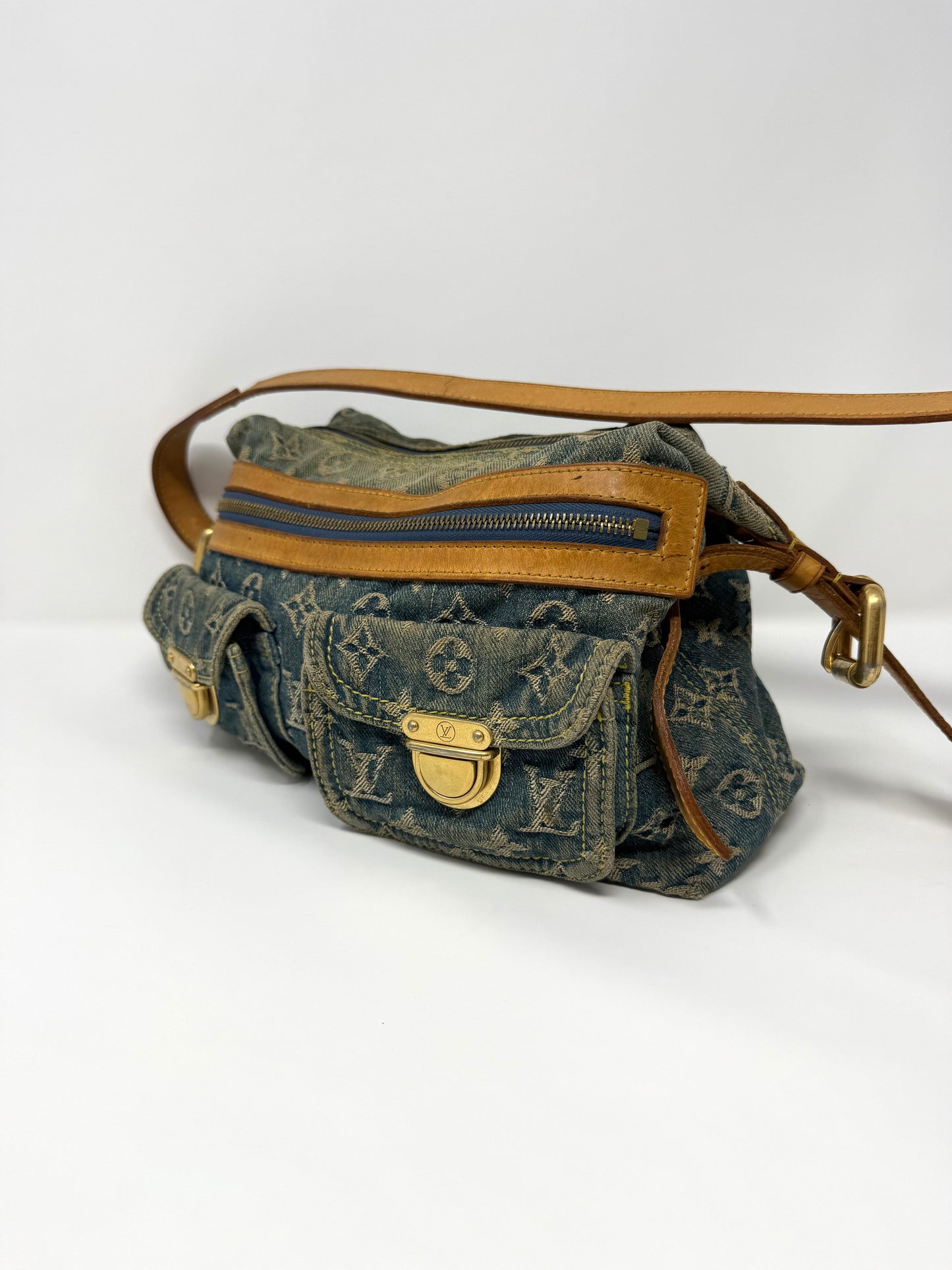 Louis Vuitton Monogram Denim Baggy PM Blue