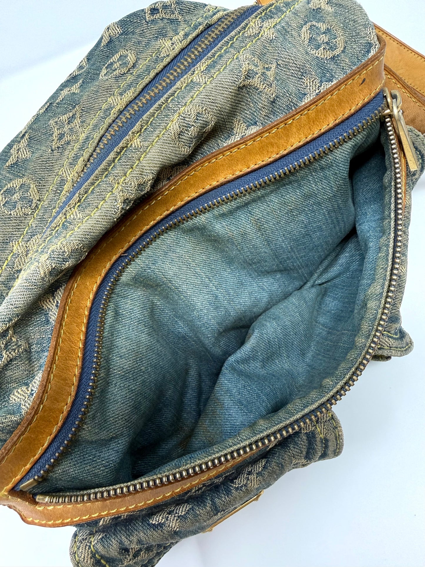 Louis Vuitton Monogram Denim Baggy PM Blue