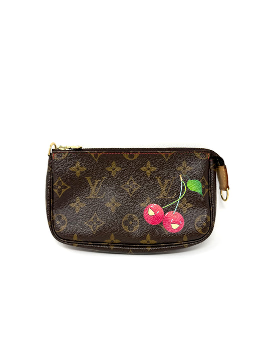 Louis Vuitton Takashi Murakami Cerises Cherry Bucket Pochette Accessories Pouch