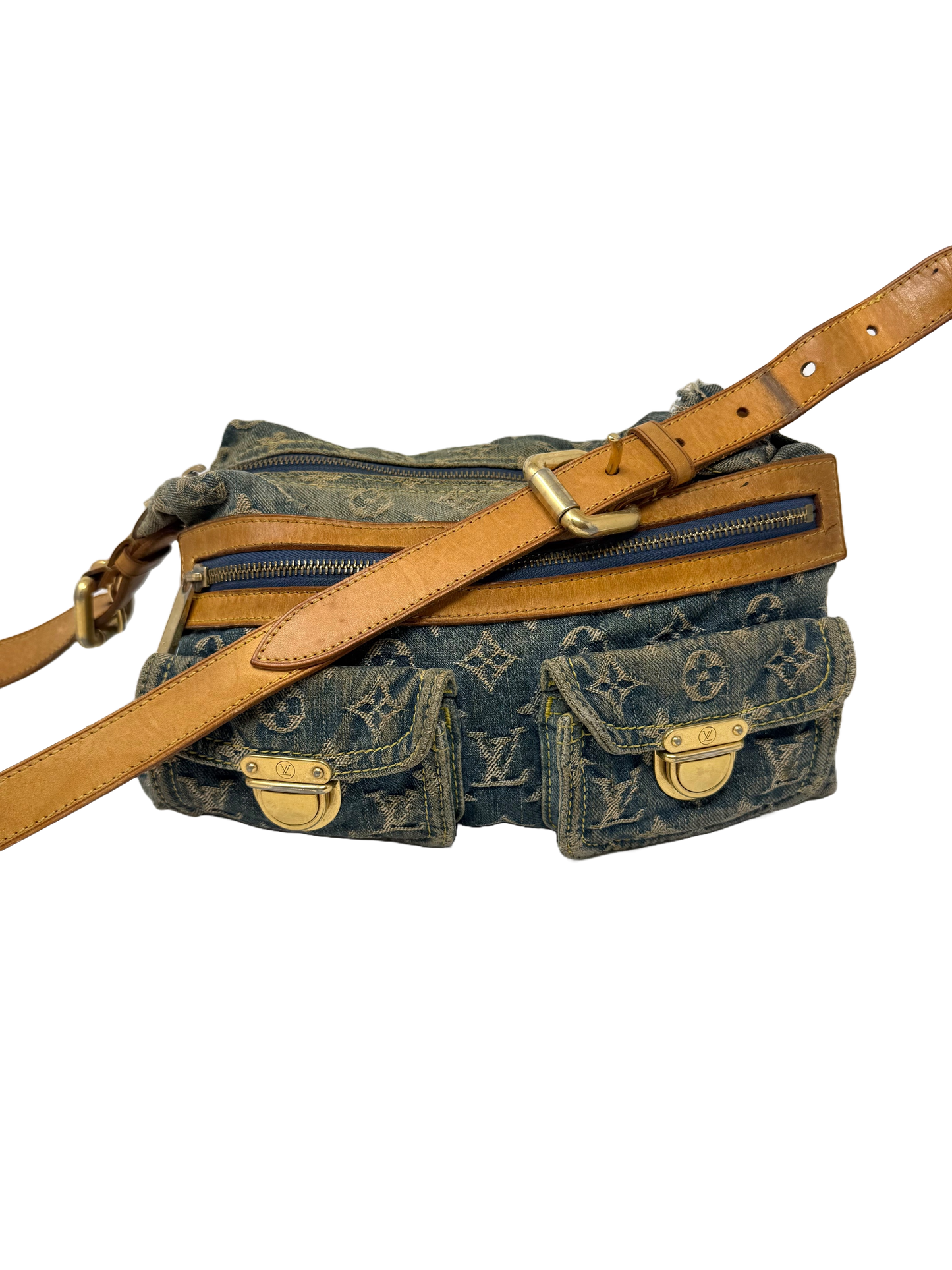 Louis Vuitton Monogram Denim Baggy PM Blue