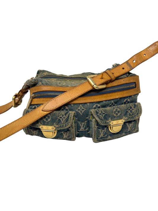 Louis Vuitton Monogram Denim Baggy PM Blue