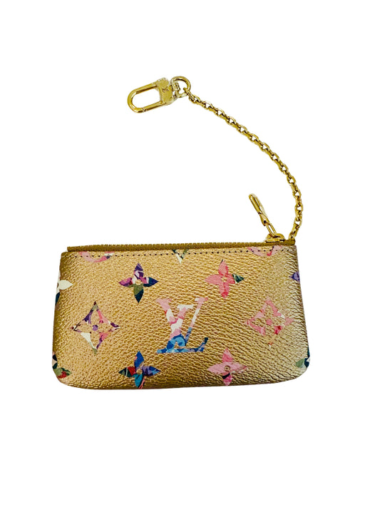 Louis Vuitton LV Garden Multicolor Metallic Gold Key Pouch