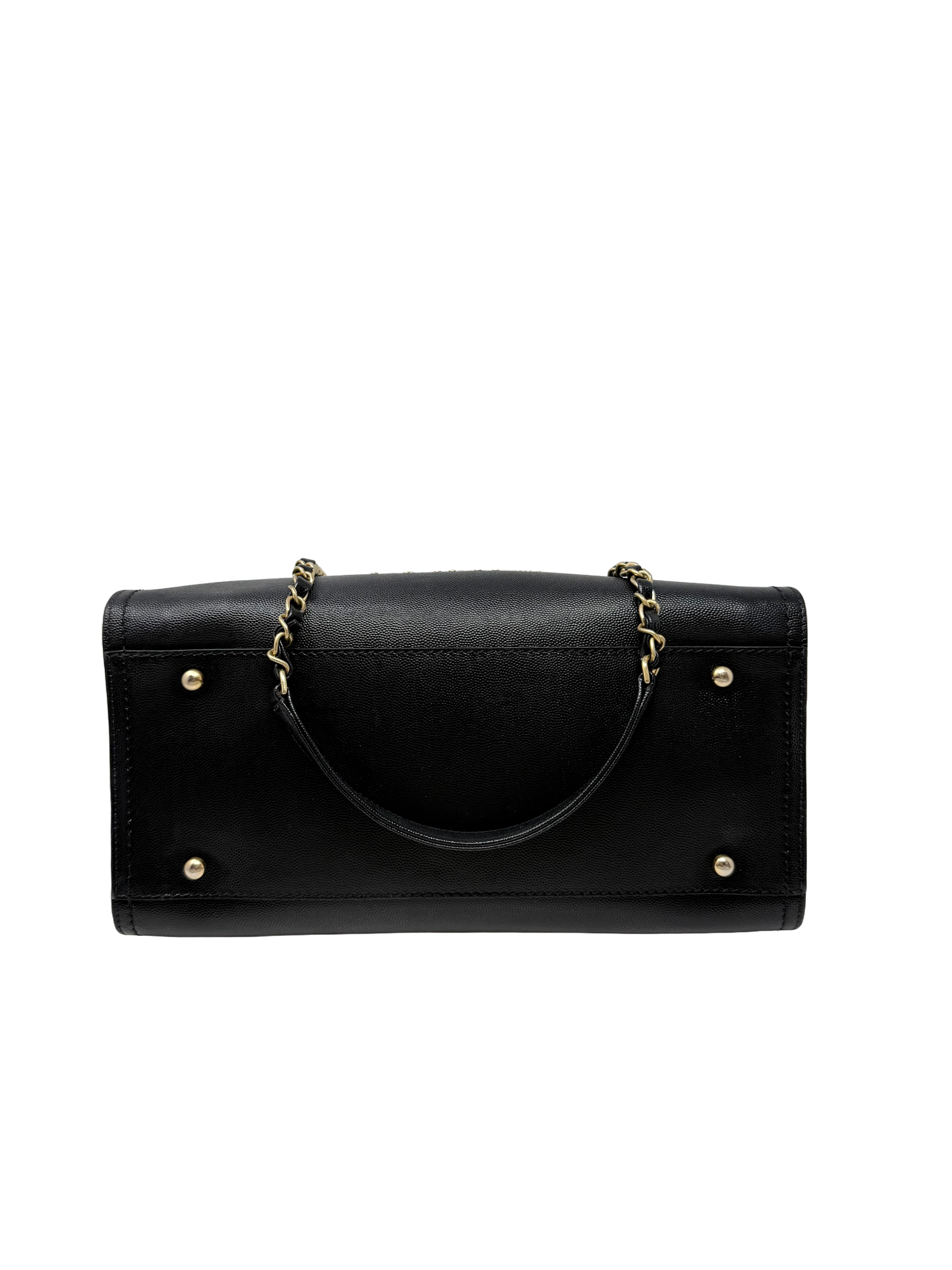 CHANEL Small Black Caviar Studded Deauville Tote