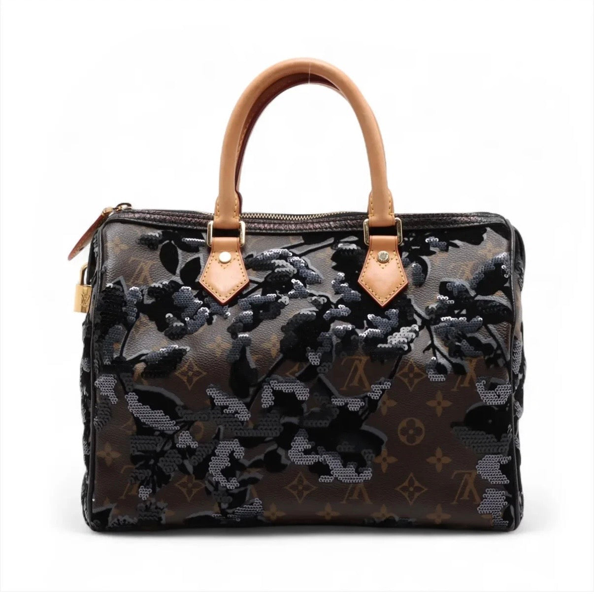 Louis Vuitton Fleur de Jais Speedy 30 Monogram Floral Sequins