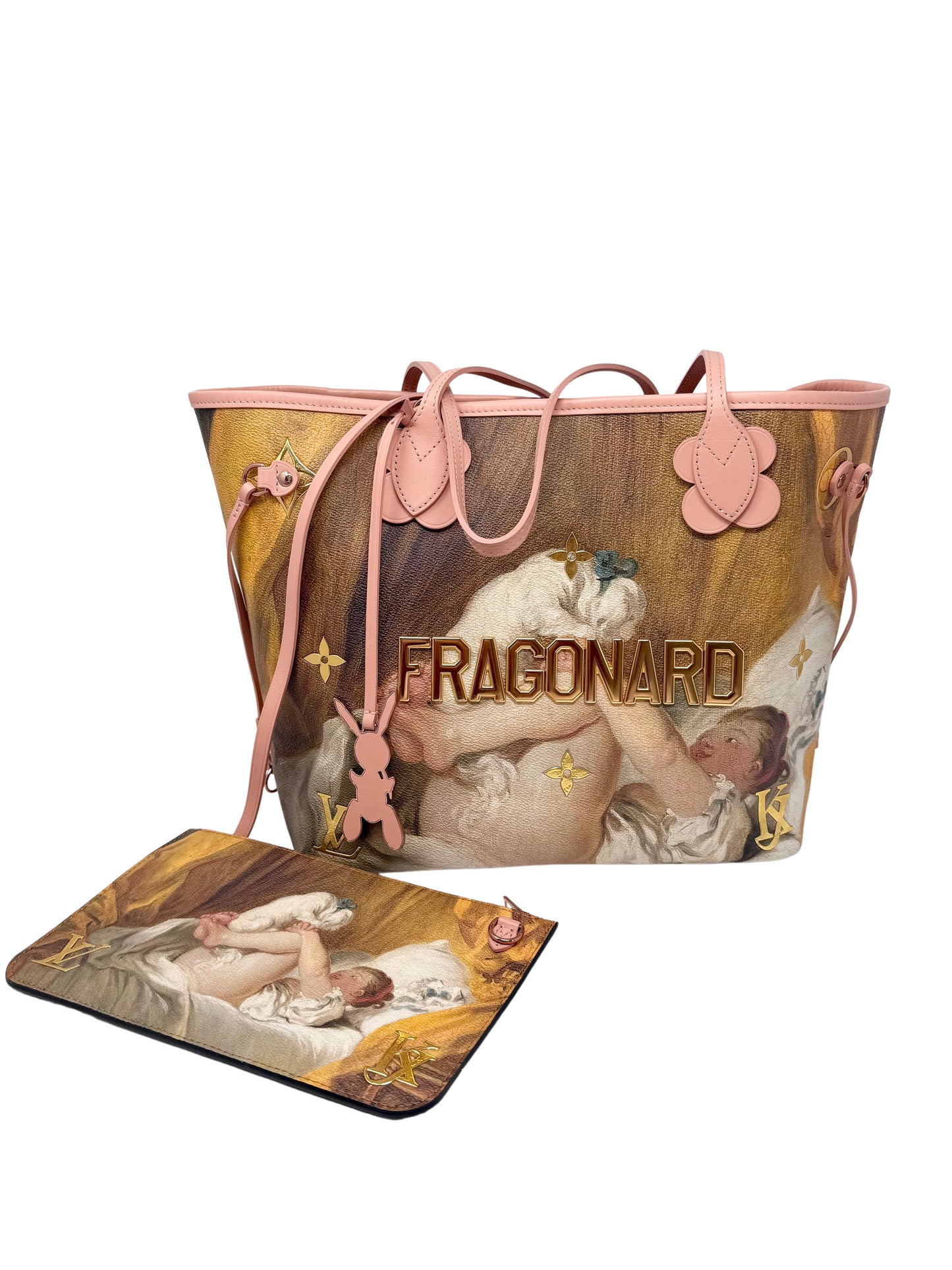 Louis Vuitton Fragonard Neverfull MM Masters Collection Pink