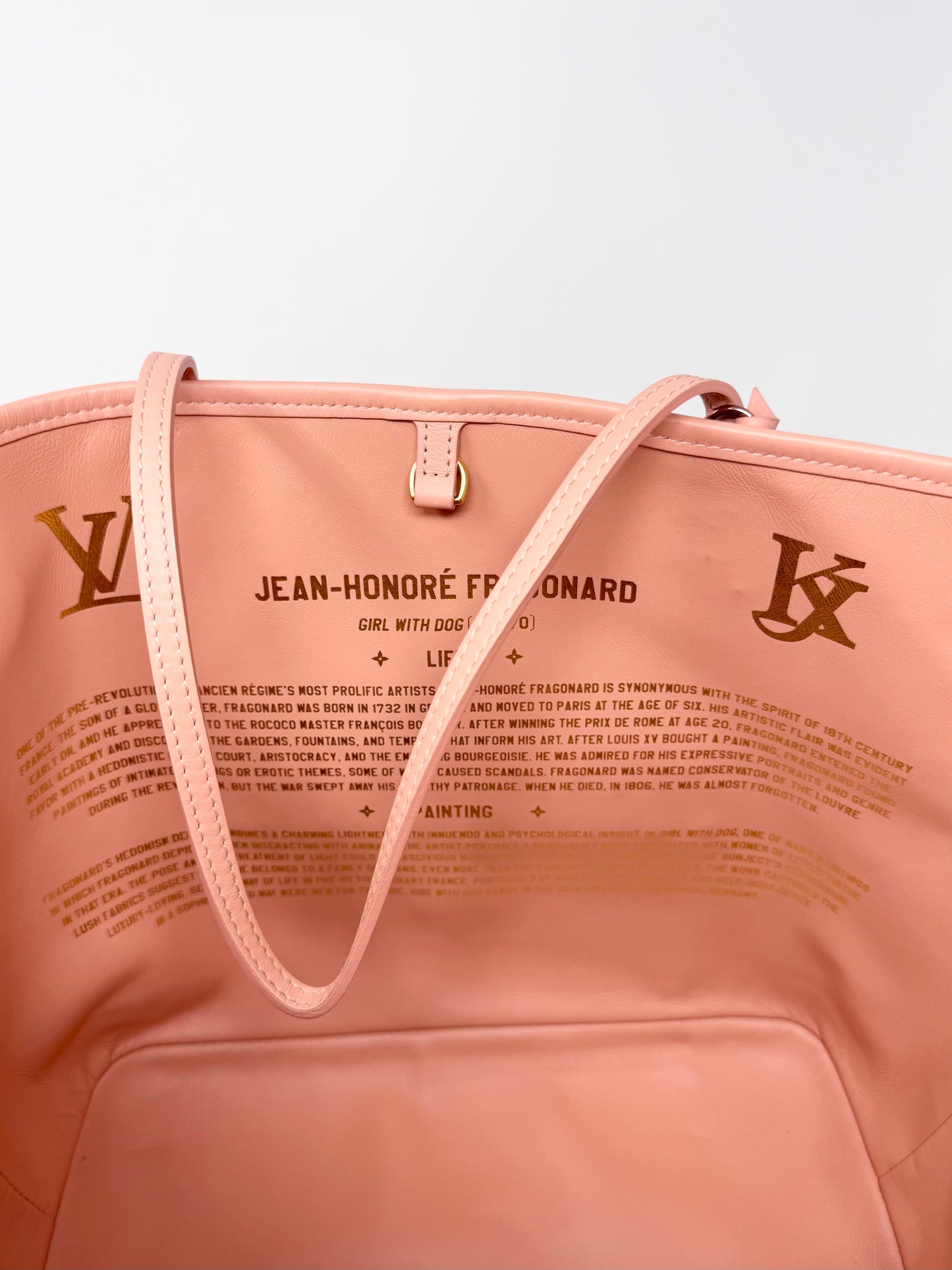 Louis Vuitton Fragonard Neverfull MM Masters Collection Pink