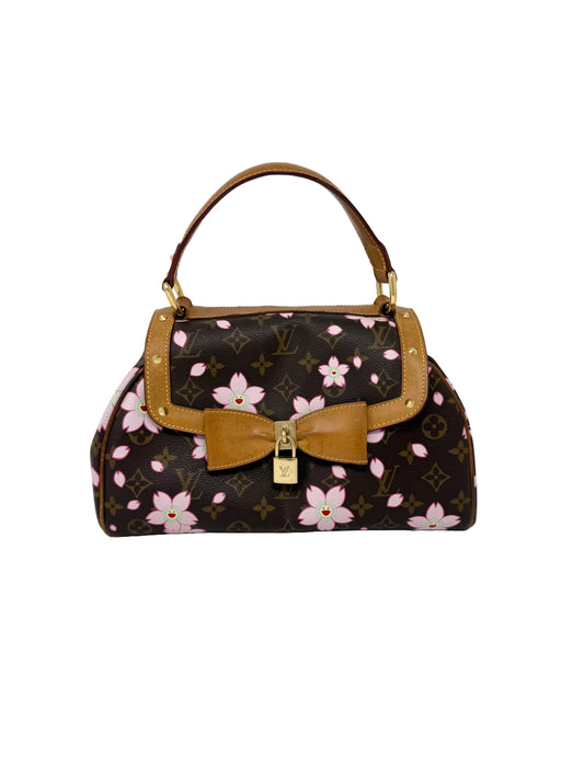 Louis Vuitton Takashi Murakami Cherry Blossom Sac Retro PM Brown Pink