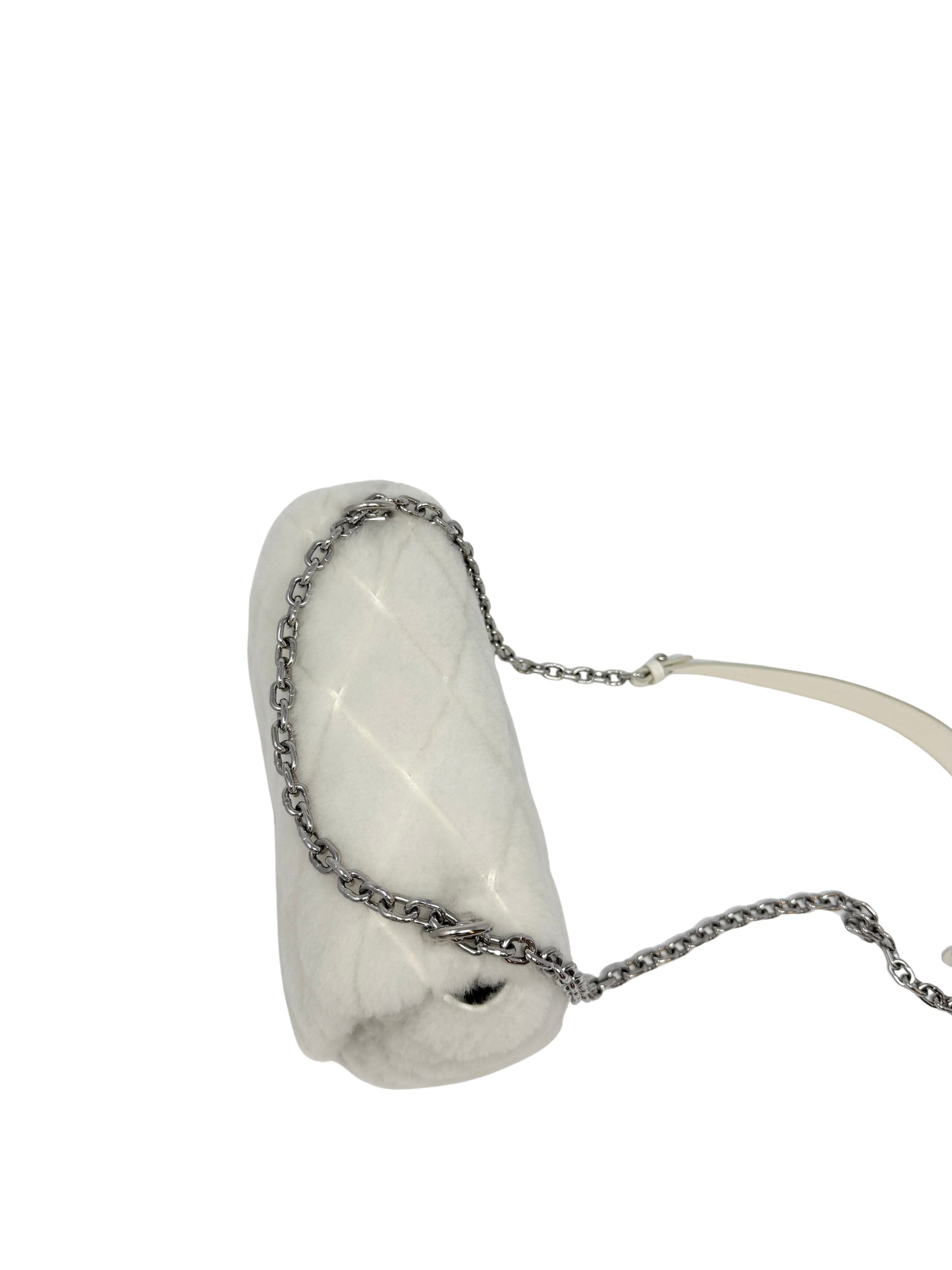Louis Vuitton Malletage GO-14 MM Shearling Fur Twist White Silver