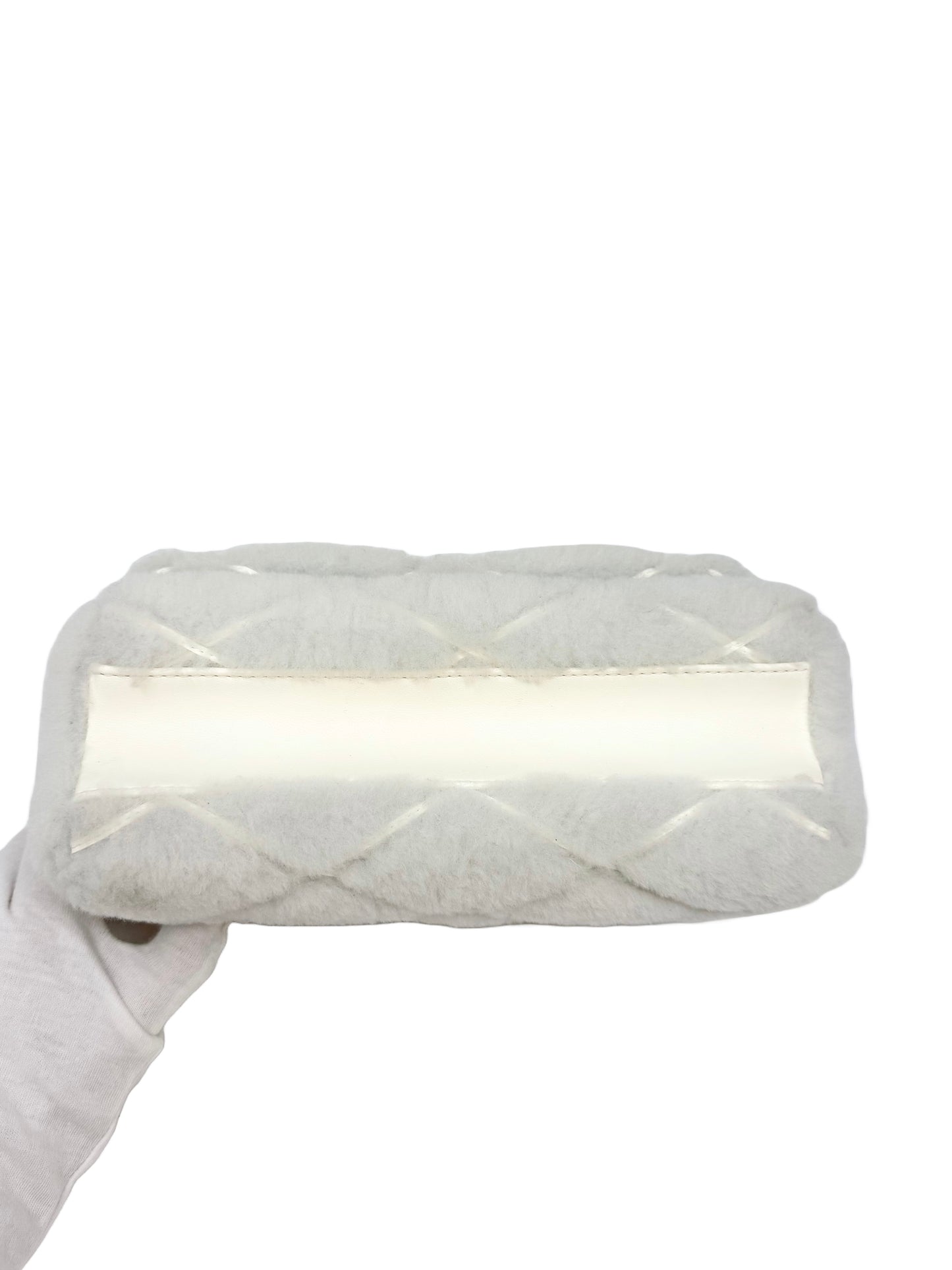 Louis Vuitton Malletage GO-14 MM Shearling Fur Twist White Silver