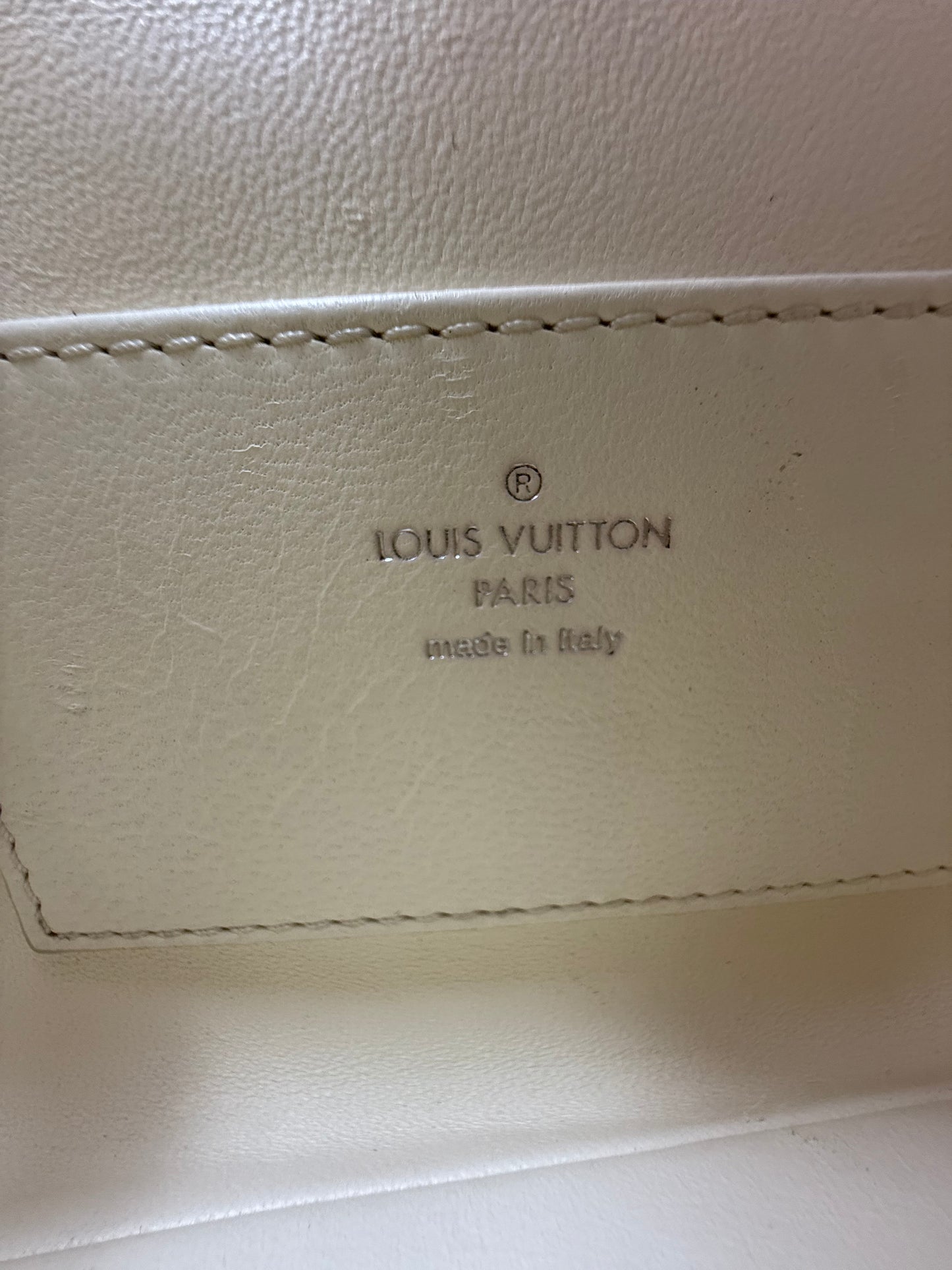 Louis Vuitton Malletage GO-14 MM Shearling Fur Twist White Silver