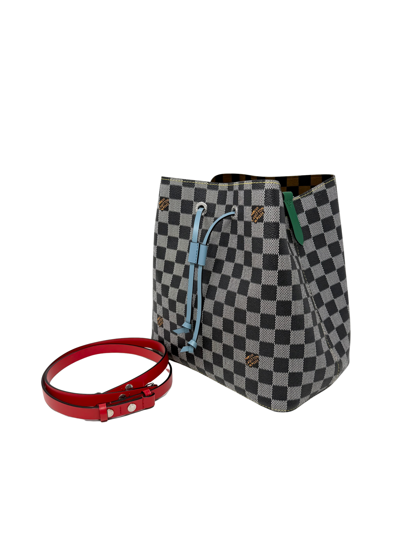 Louis Vuitton Damier Noir NeoNoe MM Tricolor Nicolas Ghesquiere