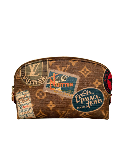 Louis Vuitton Voyage Flight Mode Hotel Stickers Cosmetic Pouch