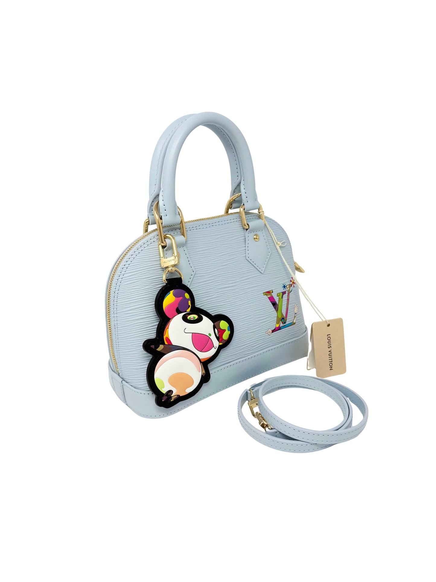 Louis Vuitton Takashi Murakami Alma BB Epi Blue Multicolor Panda