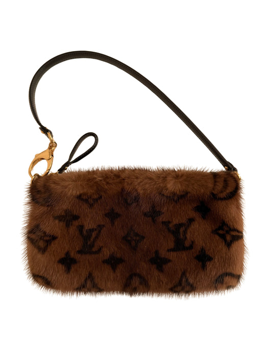 Louis Vuitton Mink Milla Bag Pochette Vision MM Monogram Limited Fur Exotic