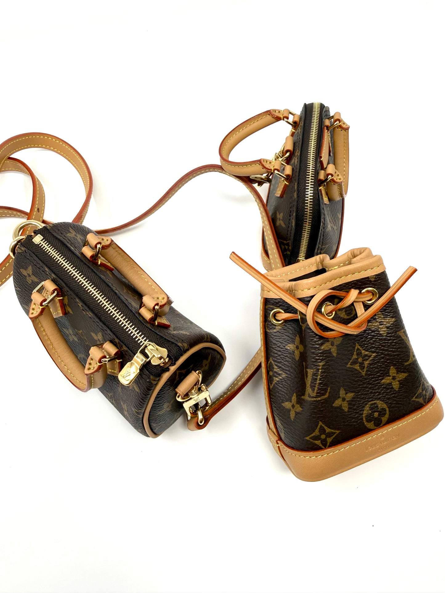 Louis Vuitton Trio Mini Incones Alma Speedy Noe Crossbody Runway