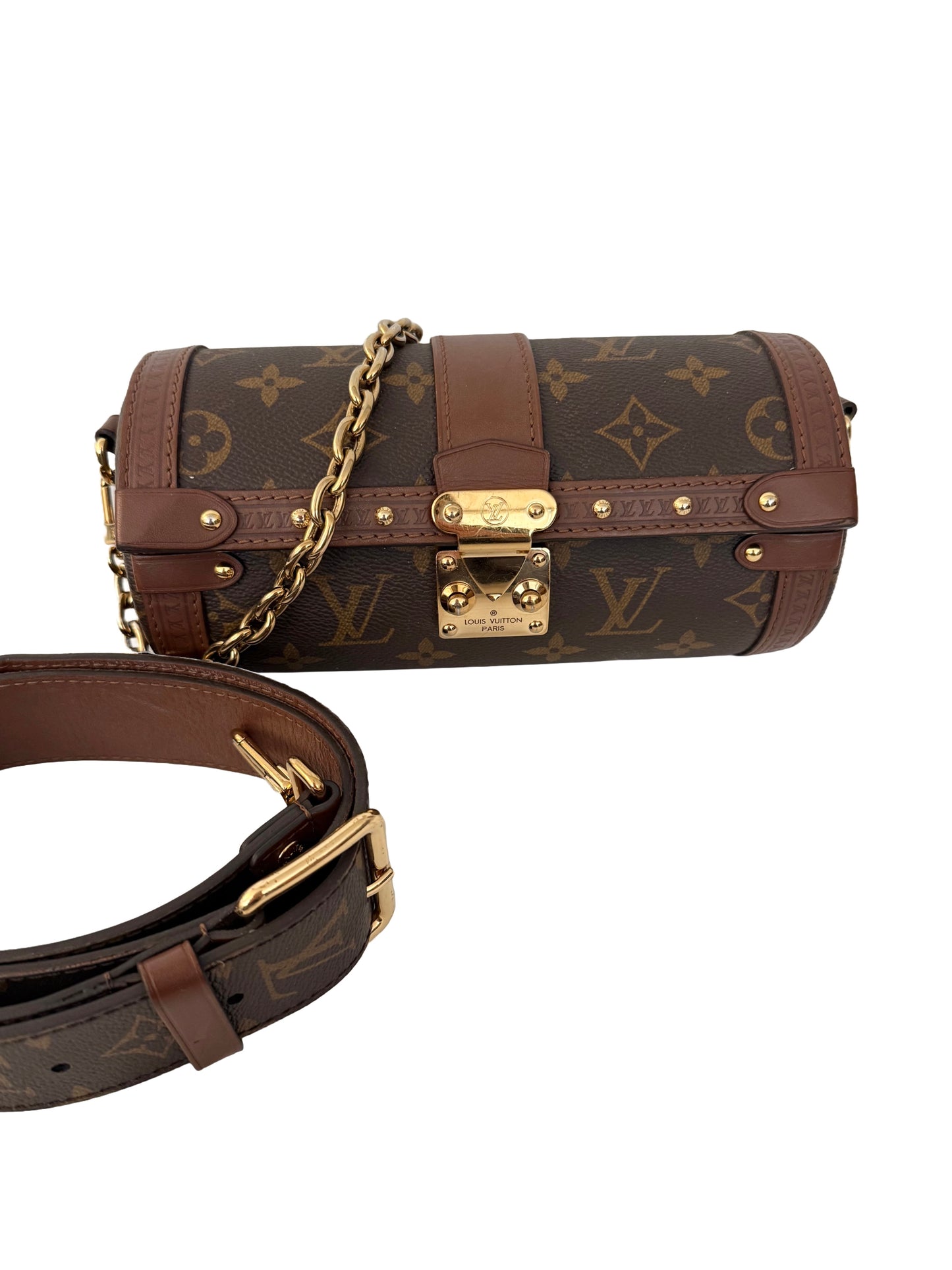 Louis Vuitton Papillon Trunk Monogram Chain Crossbody Bag