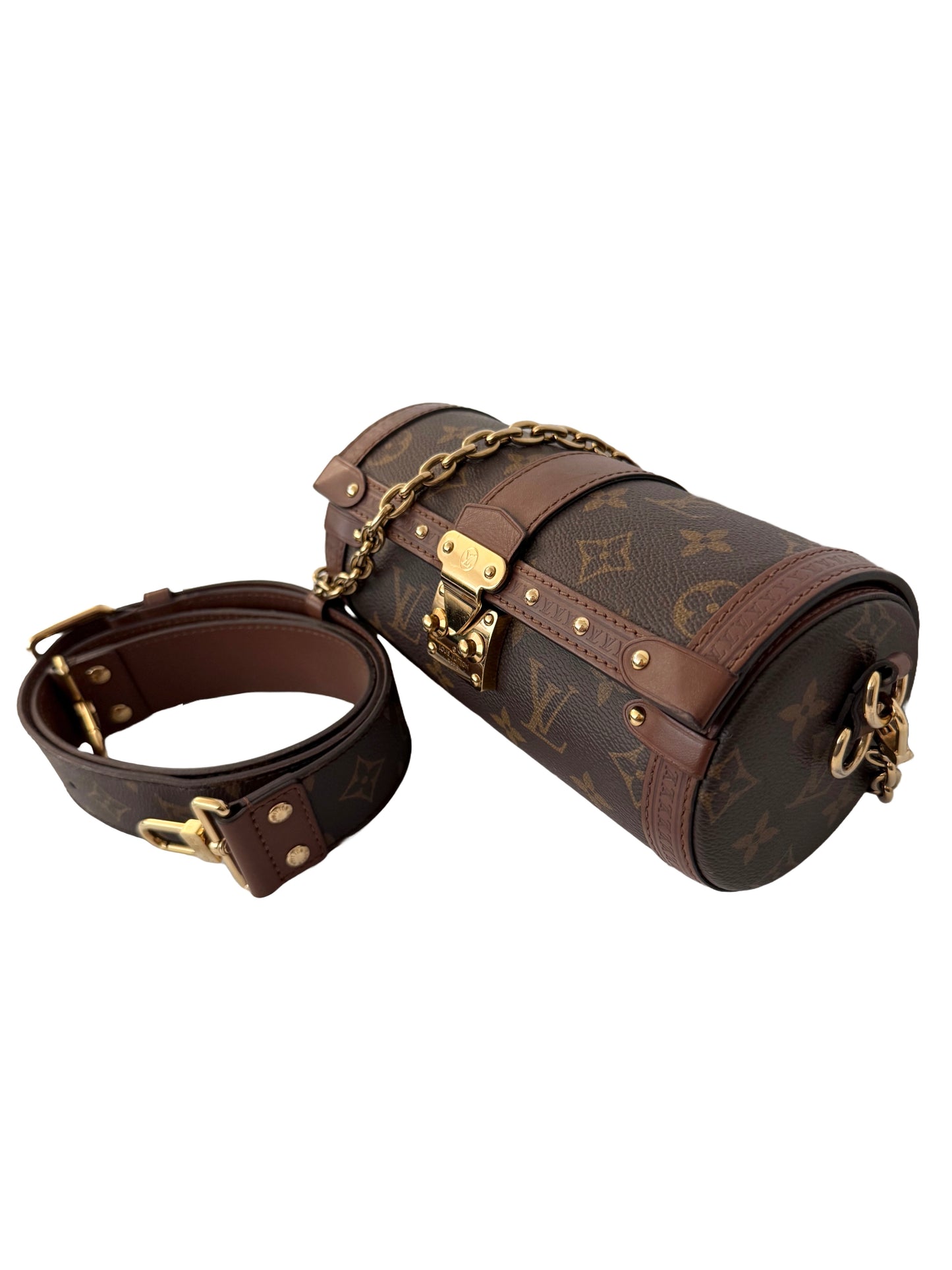 Louis Vuitton Papillon Trunk Monogram Chain Crossbody Bag