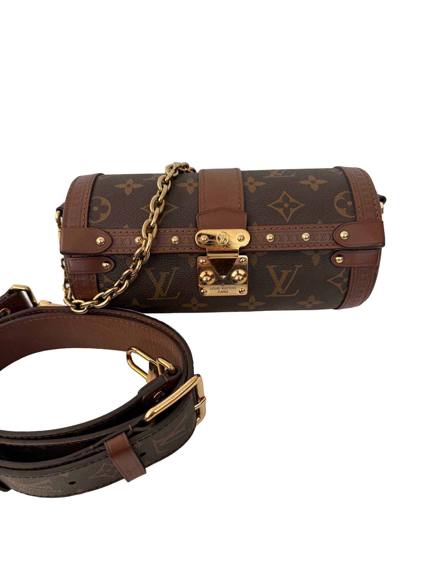 Louis Vuitton Papillon Trunk Monogram Chain Crossbody Bag