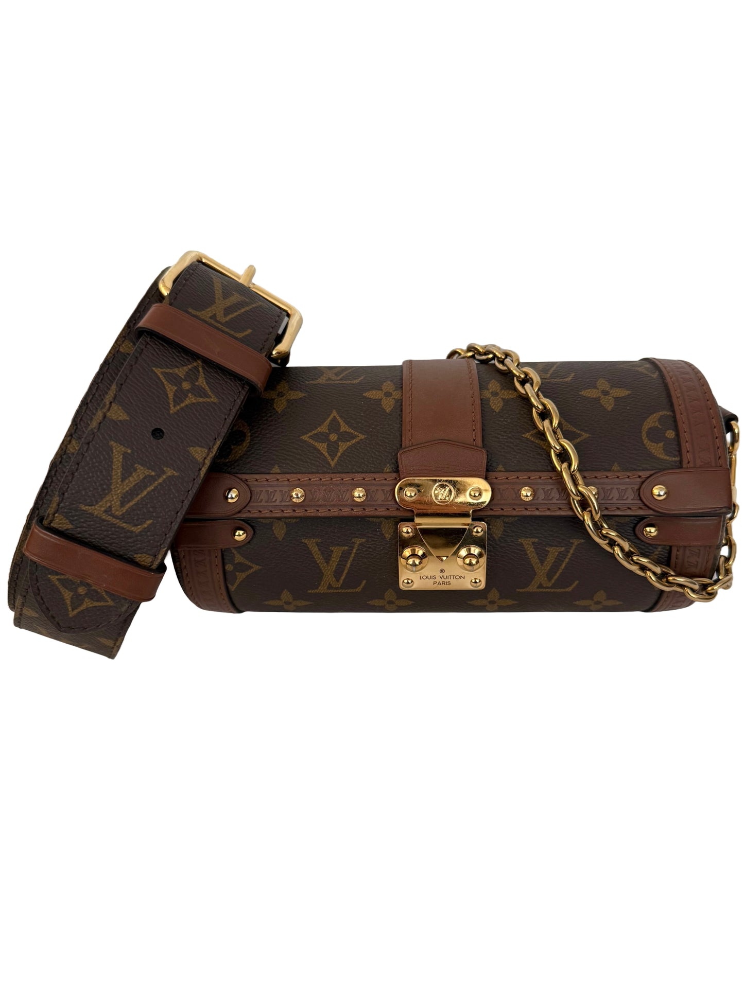Louis Vuitton Papillon Trunk Monogram Chain Crossbody Bag