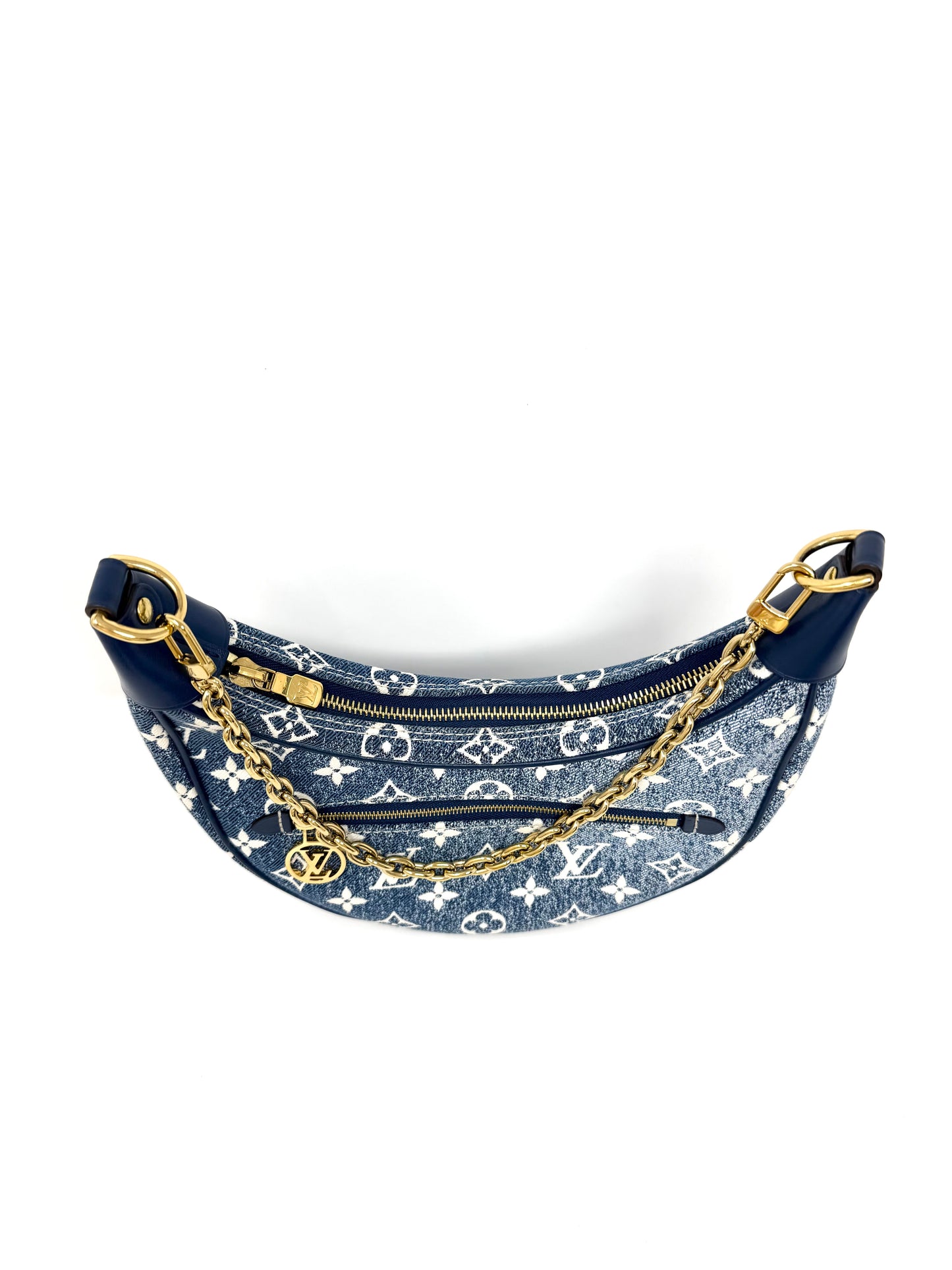 Louis Vuitton Loop Blue Denim Monogram Jacquard Hobo