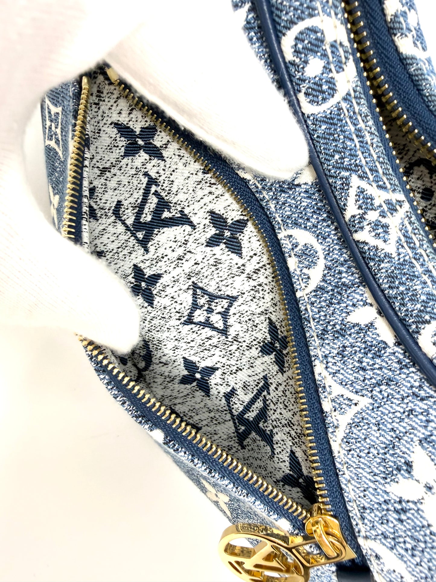 Louis Vuitton Loop Blue Denim Monogram Jacquard Hobo