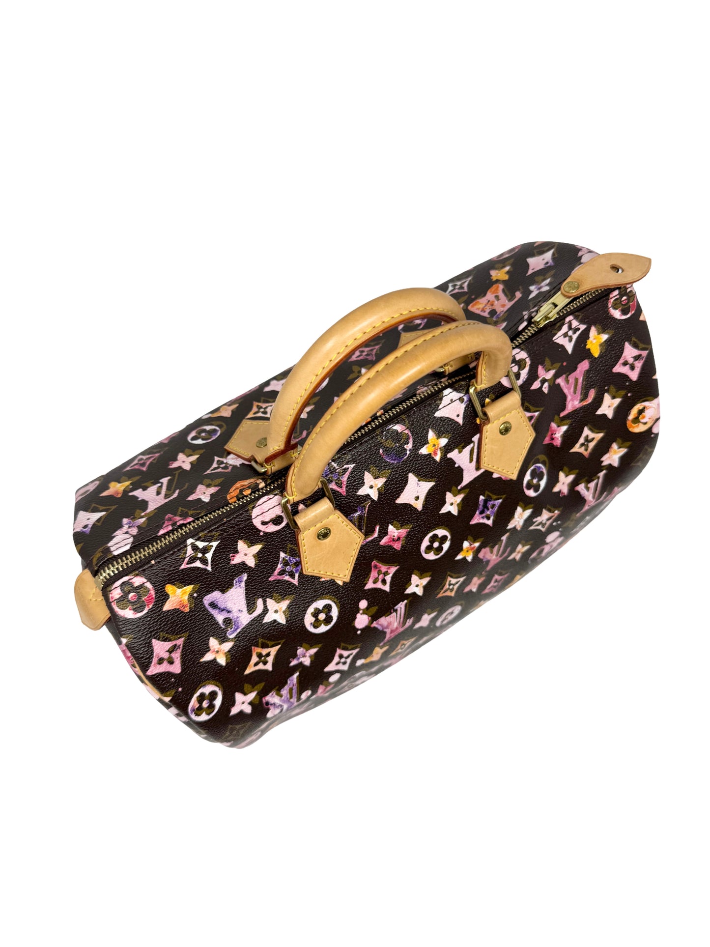 Louis Vuitton Richard Prince Watercolor Aquarelle Speedy 35 Brown