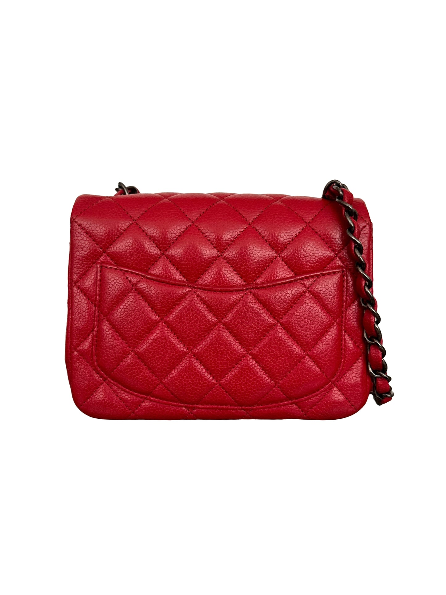 Chanel Classic Flap Quilted Square Mini Red Caviar