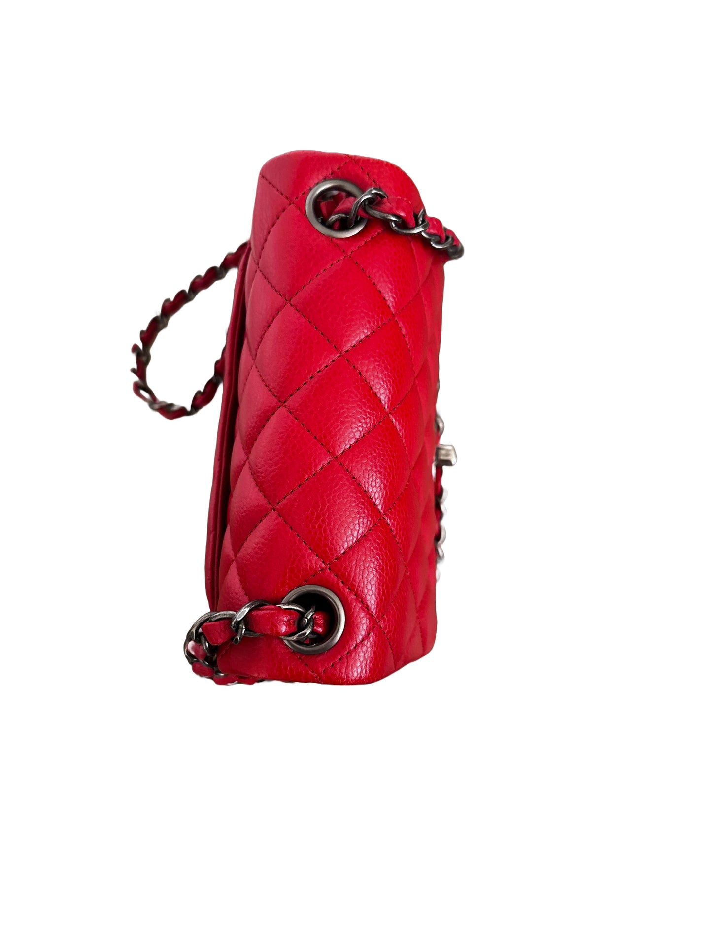 Chanel Classic Flap Quilted Square Mini Red Caviar