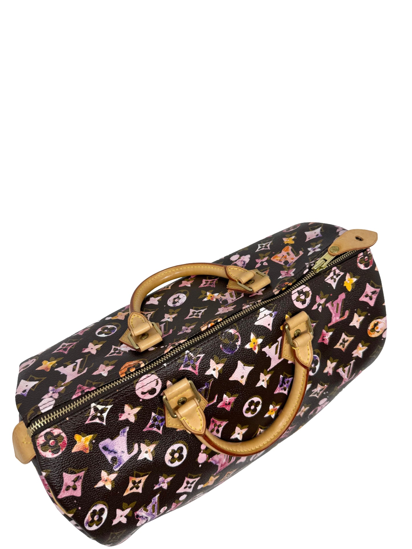 Louis Vuitton Richard Prince Watercolor Aquarelle Speedy 35 Brown