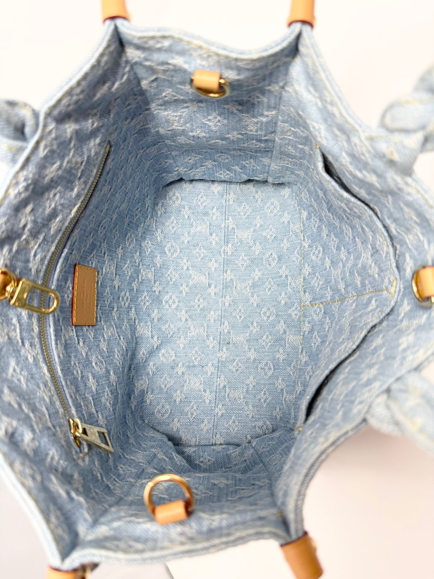 Louis Vuitton OnTheGo PM Let Go Denim By The Pool Sky Blue