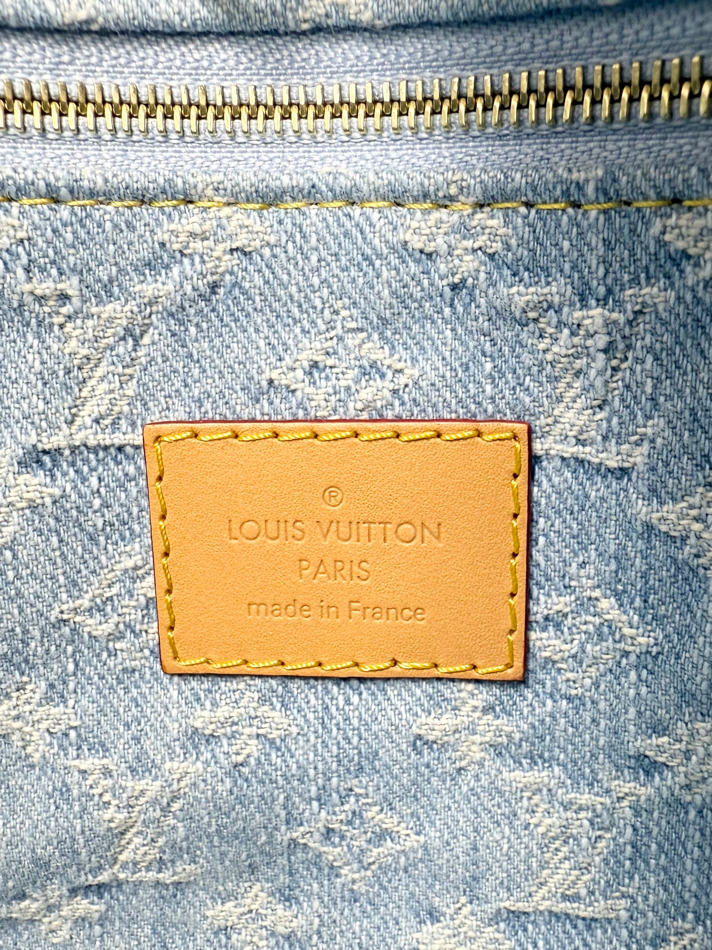 Louis Vuitton OnTheGo PM Let Go Denim By The Pool Sky Blue