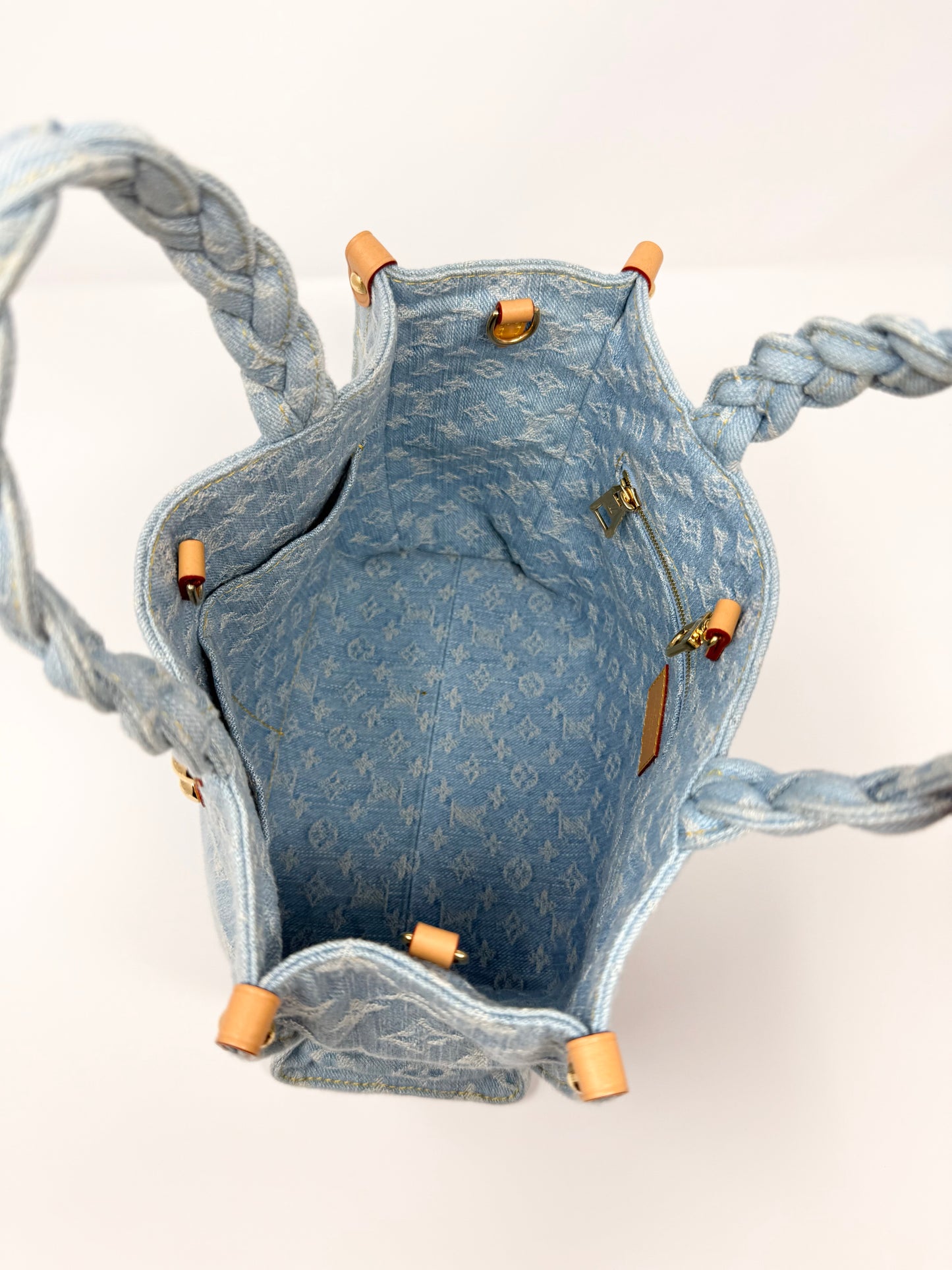 Louis Vuitton OnTheGo PM Let Go Denim By The Pool Sky Blue