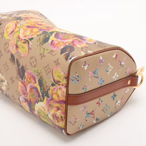 Louis Vuitton LV Garden Metallic Monogram Speedy Bandouliere 25 Multicolor Gold