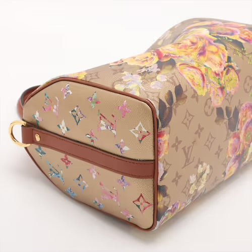 Louis Vuitton LV Garden Metallic Monogram Speedy Bandouliere 25 Multicolor Gold