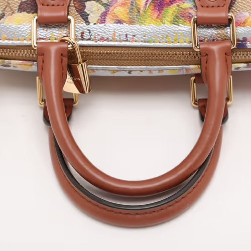 Louis Vuitton LV Garden Metallic Monogram Speedy Bandouliere 25 Multicolor Gold