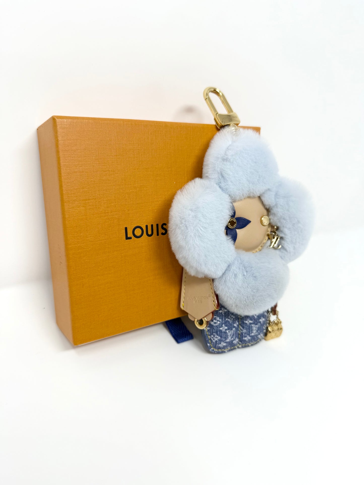 Louis Vuitton Vivienne Fashionista Bag Charm Denim Blue