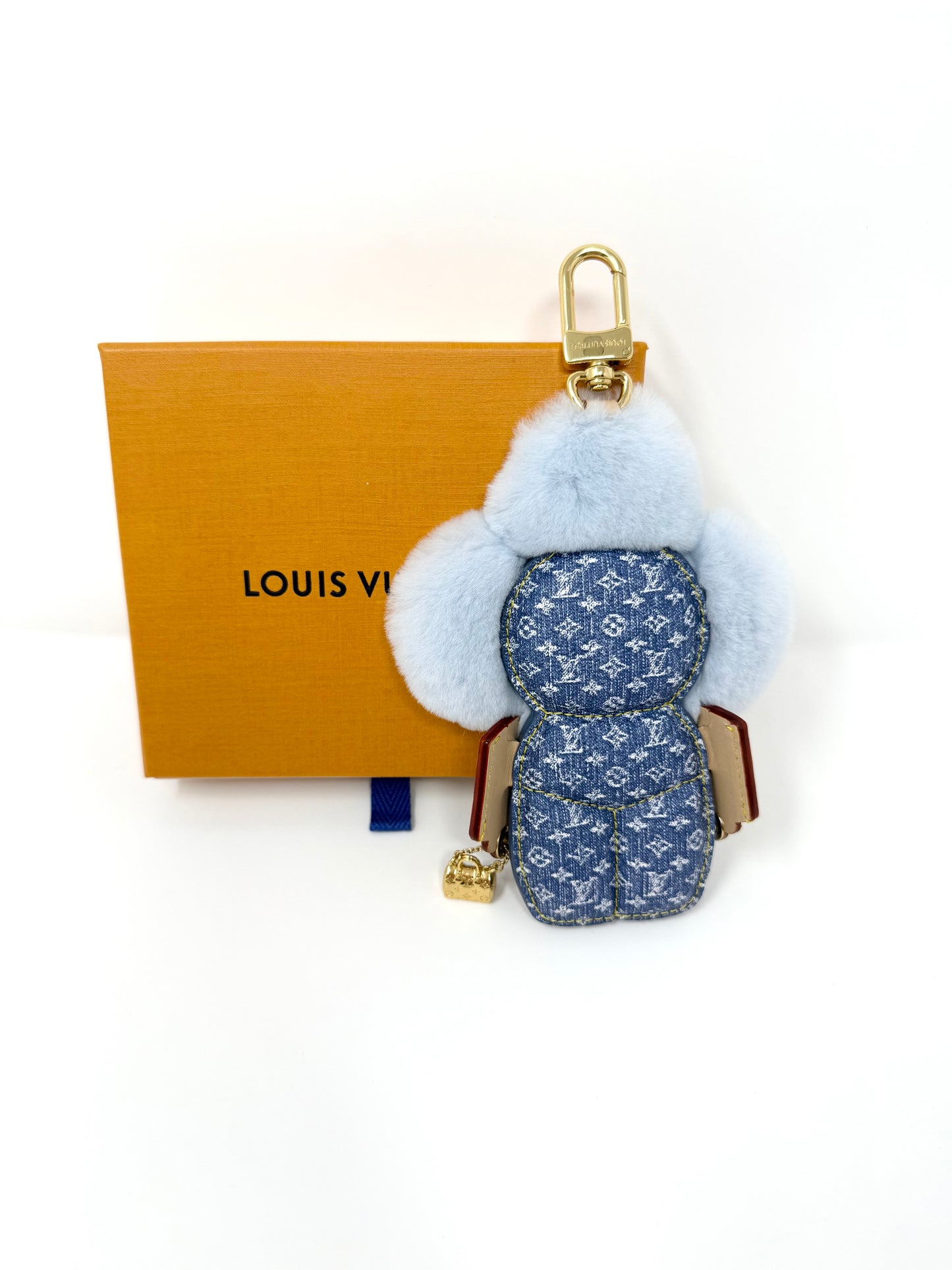 Louis Vuitton Vivienne Fashionista Bag Charm Denim Blue
