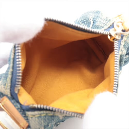 Louis Vuitton Monogram Denim Trousse Speedy PM Pouch Key Holder