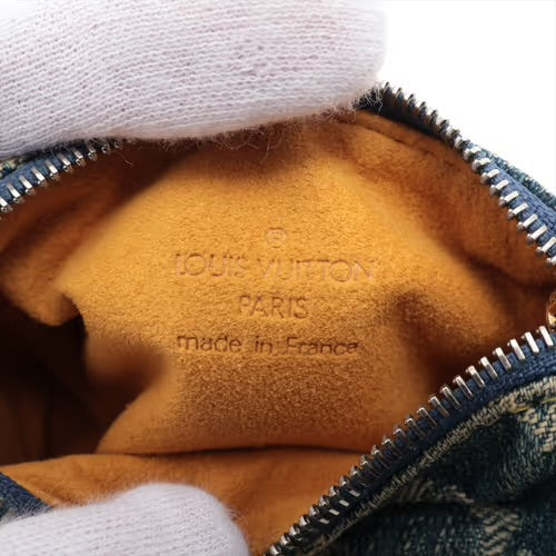 Louis Vuitton Monogram Denim Trousse Speedy PM Pouch Key Holder