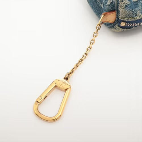 Louis Vuitton Monogram Denim Trousse Speedy PM Pouch Key Holder