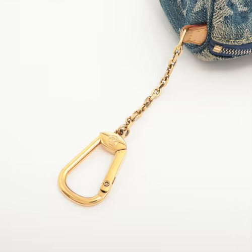 Louis Vuitton Monogram Denim Trousse Speedy PM Pouch Key Holder