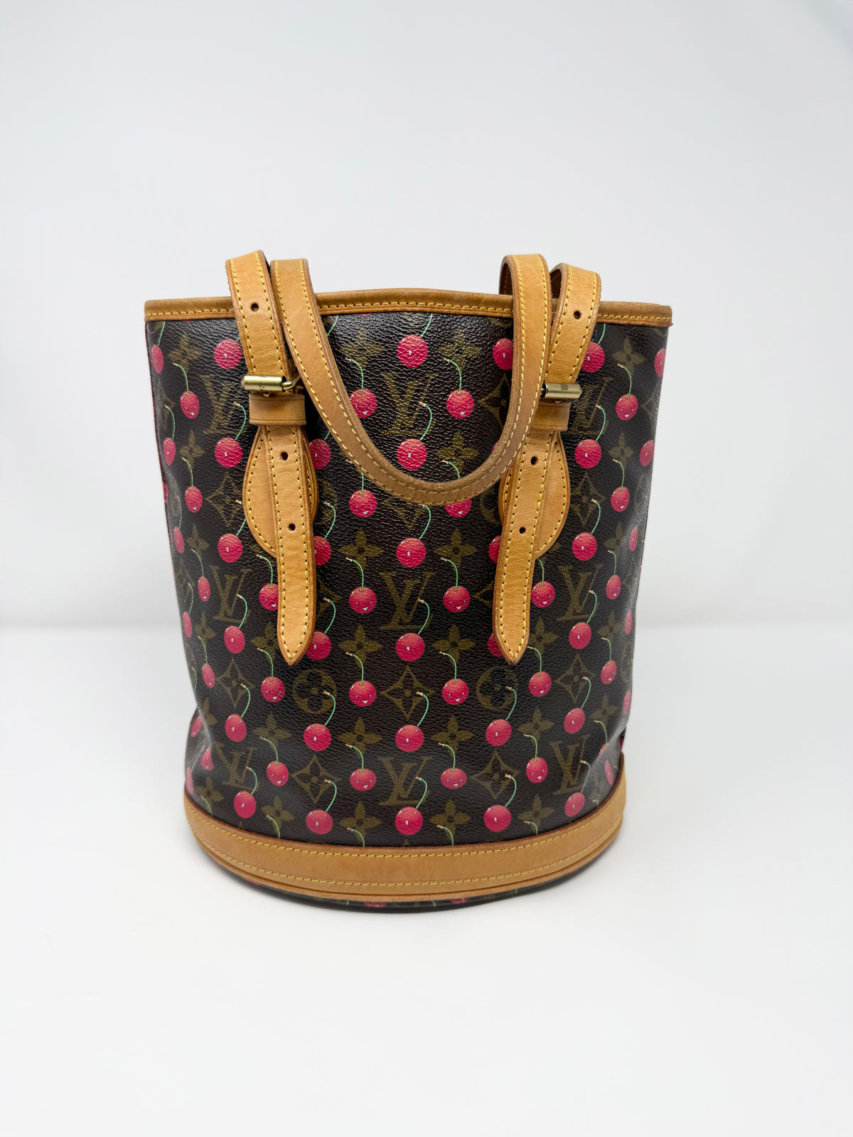 Louis Vuitton x Takashi Murakami Monogram Cerises Cherry Bucket Tote Bag PM