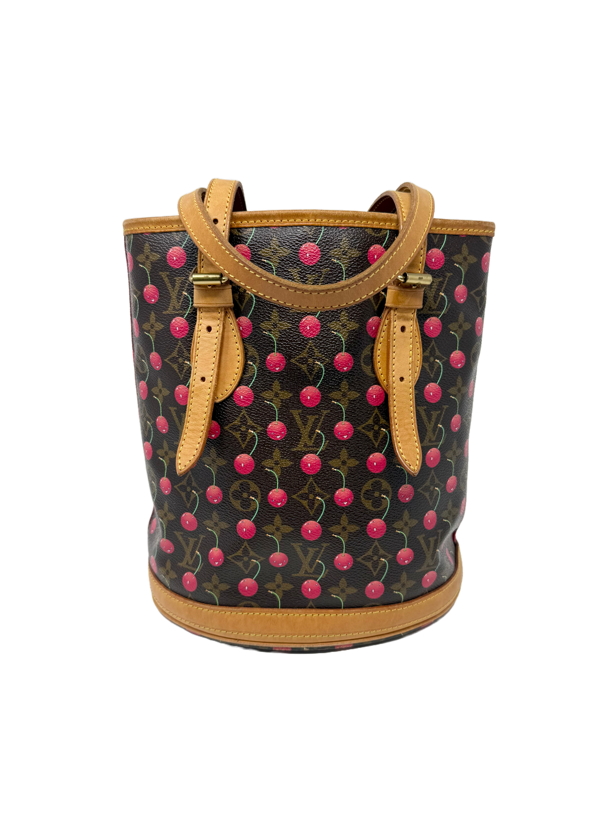 Louis Vuitton x Takashi Murakami Monogram Cerises Cherry Bucket Tote Bag PM
