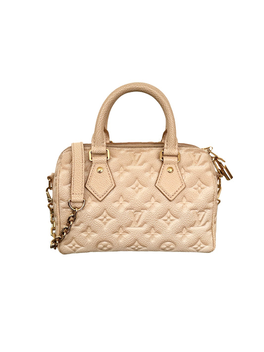 Louis Vuitton Empreinte Stardust Speedy Bandoulière 20 Beige Clair