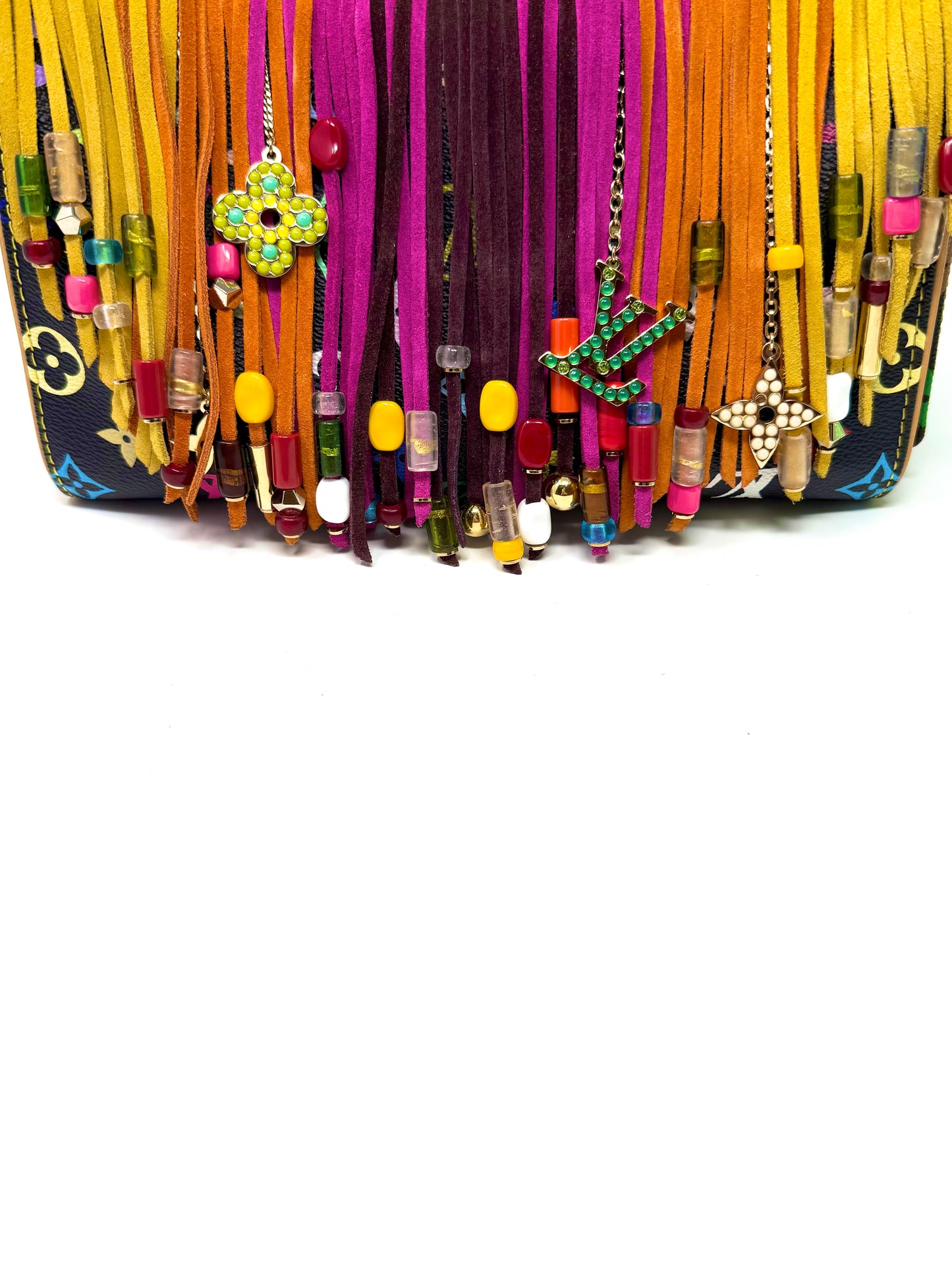 Louis Vuitton Takashi Murakami Speedy 25 Fringe Multicolor Black