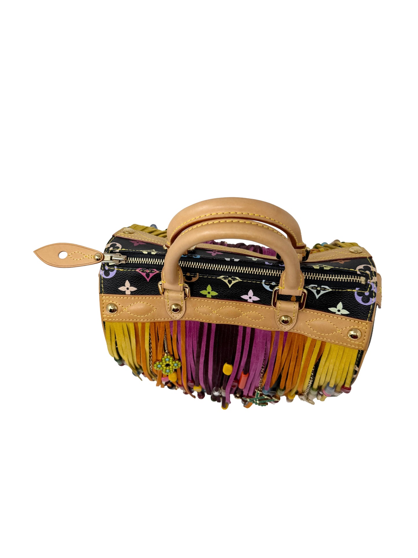 Louis Vuitton Takashi Murakami Speedy 25 Fringe Multicolor Black