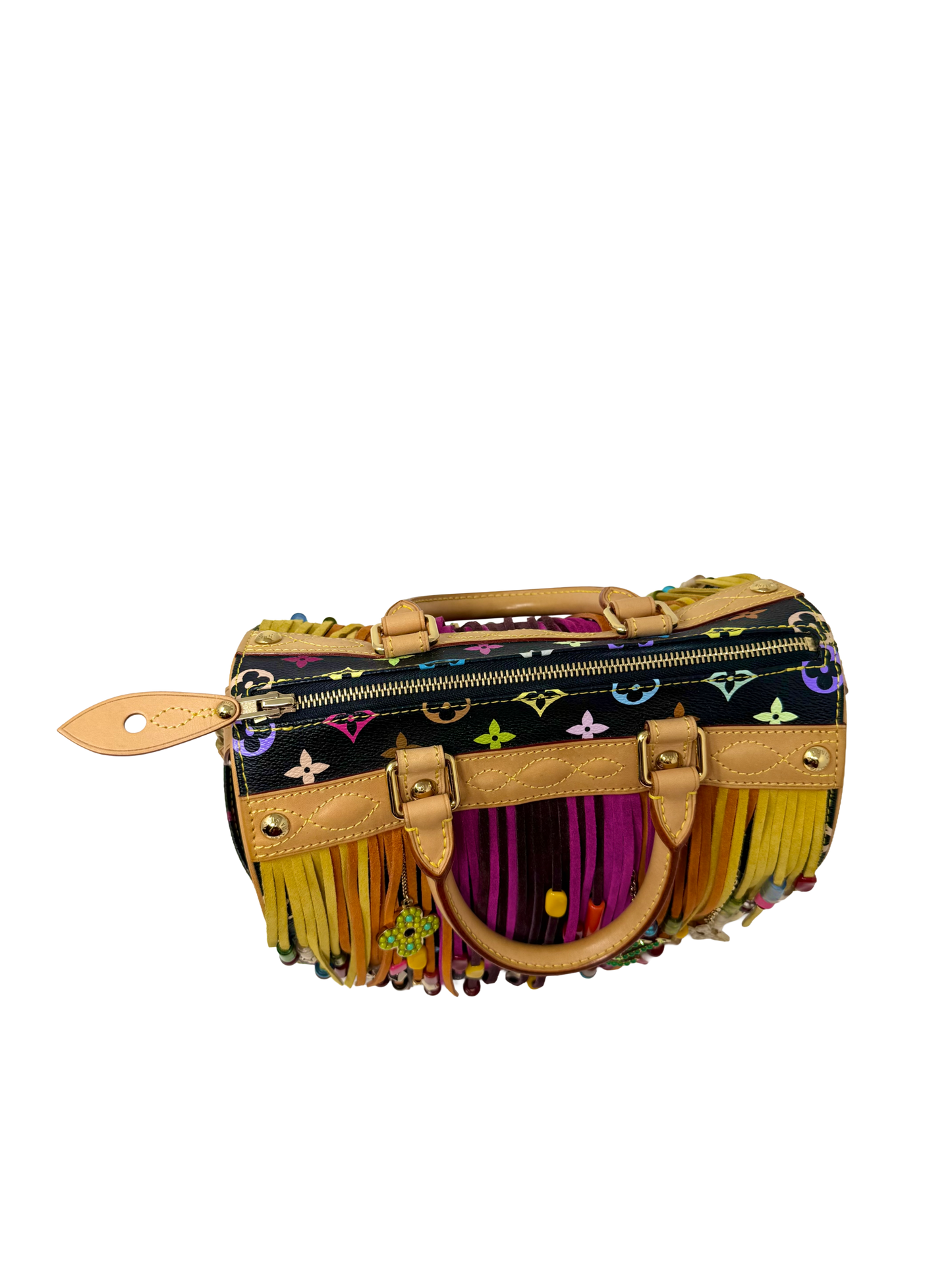 Louis Vuitton Takashi Murakami Speedy 25 Fringe Multicolor Black