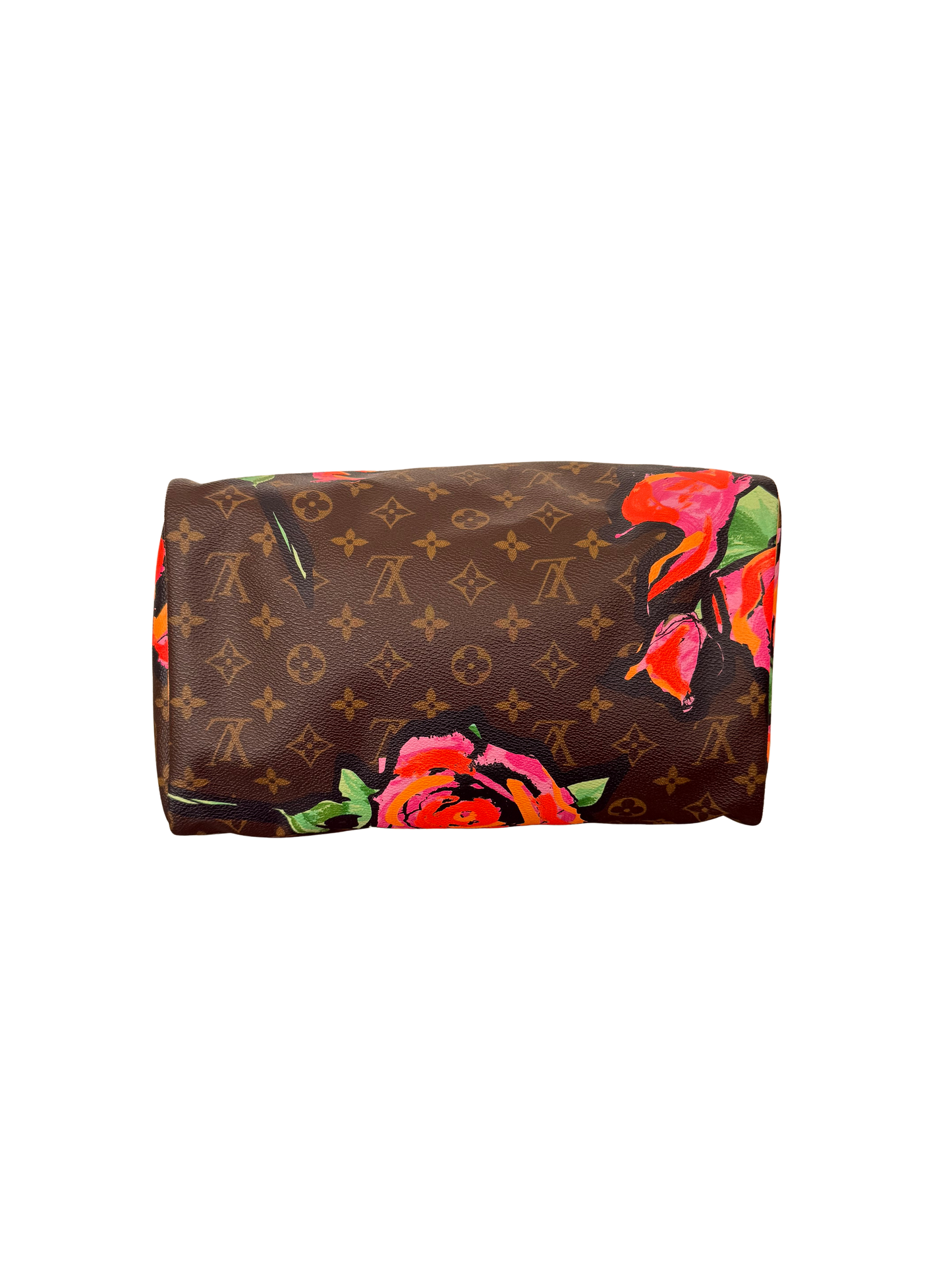 Louis Vuitton Stephen Sprouse Speedy 30 Graffiti Roses Monogram Pink Brown